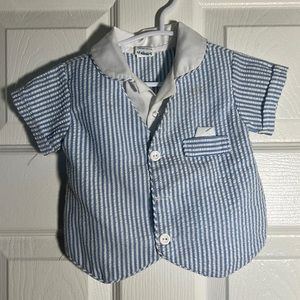 Alexis - vintage baby boy button up shirt with fake pocket